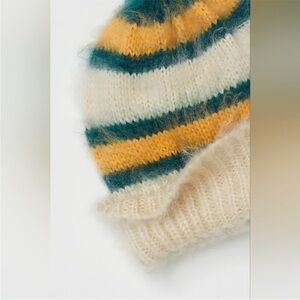 Free People The Groove Stripe Beanie - varsity stripe - dark green - O/S